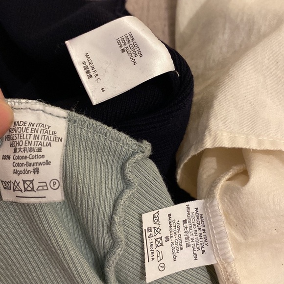 Brandy Melville Trio: Navy, Light Blue, and Cream Tops. Set 3 pieces - Picture 10 of 10